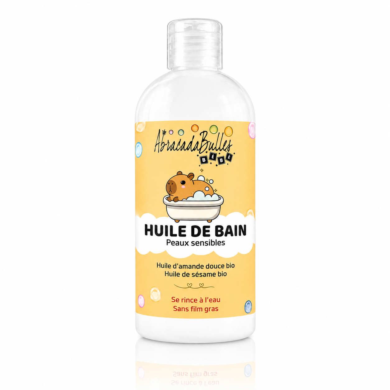 Huile de bain peaux sensibles